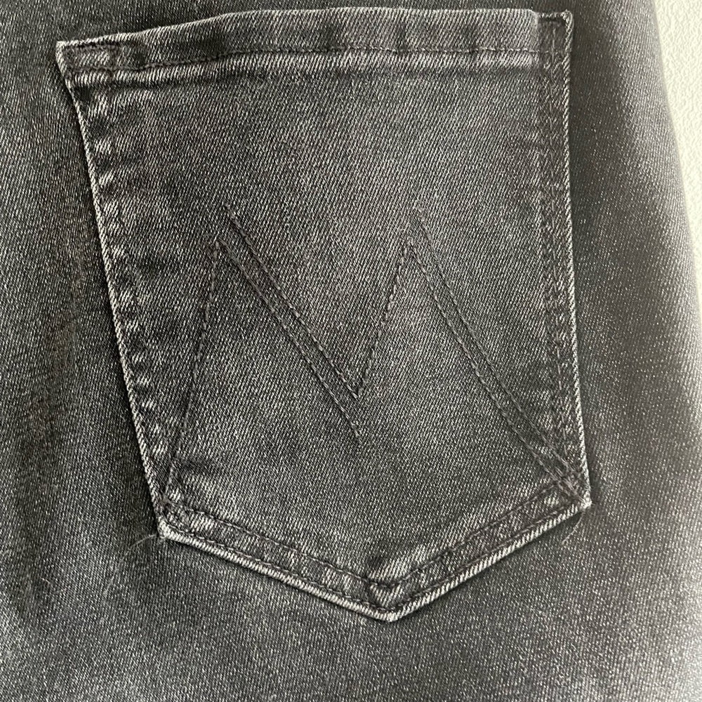 Mother The Insider High Waist Step Hem Crop Bootcut Jeans - Nighthawk Color - Picture 6 of 9